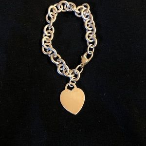 Tiffany & Co. Sterling Silver Heart Charm Bracelet